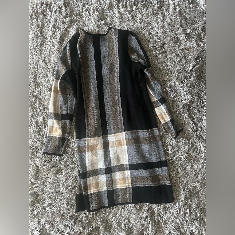 Plaid Open Front Cardigan - Picture 6 of 7